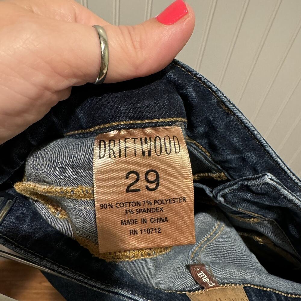 Driftwood Charlee Cropped Wide Leg Jeans Size 29 - Picture 6 of 6